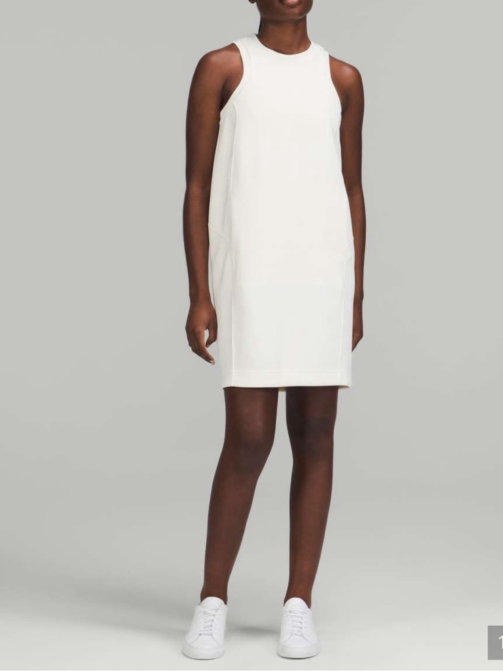 NWT Lululemon Softstreme Back in Action Dress Lemon Sorbet Cream White Size 4